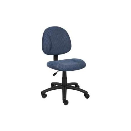 Boss Office Products Boss Deluxe Posture Chair - Fabric - Blue B315-BE